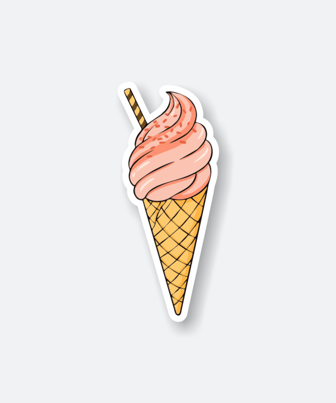 Cone ice cream Sticker