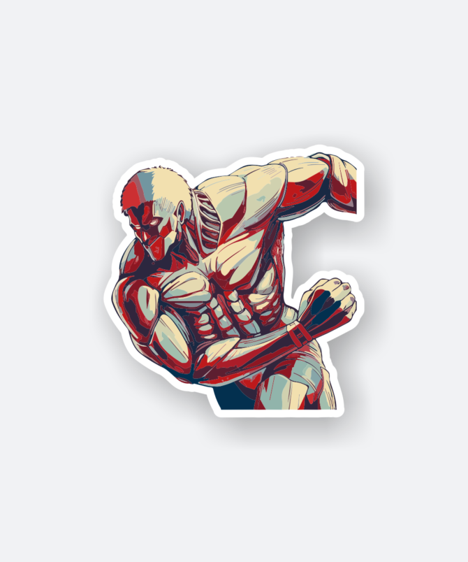 Armored Titan Attacking sticker