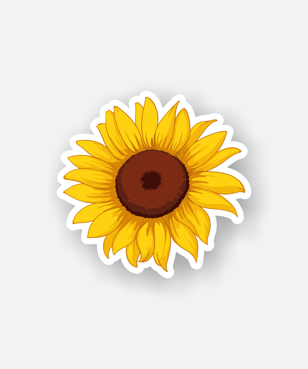 Sunflower Sticker featuring a bright yellow sunflower design.