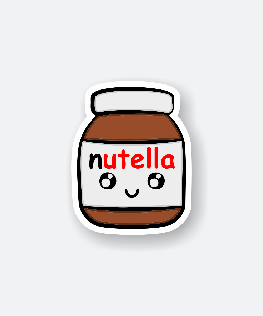Nutella Sticker - Cute Foodie Delight 1 Nutella Sticker