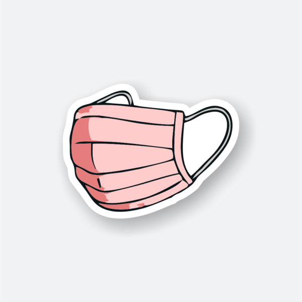 pink mask sticker