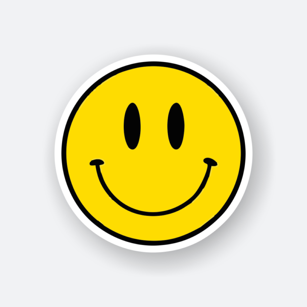 smiley face sticker