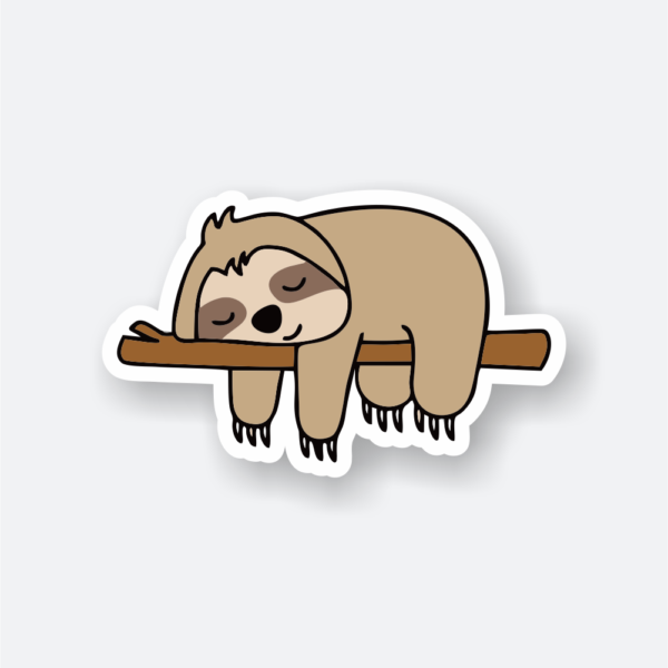 lazy sloth sticker