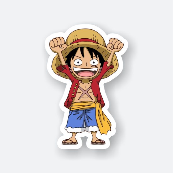 cute kid luffy anime sticker