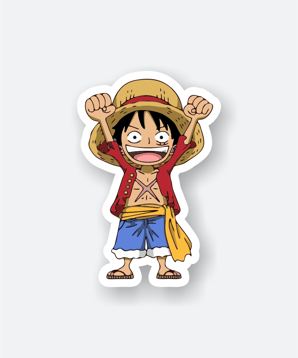 cute kid luffy anime sticker