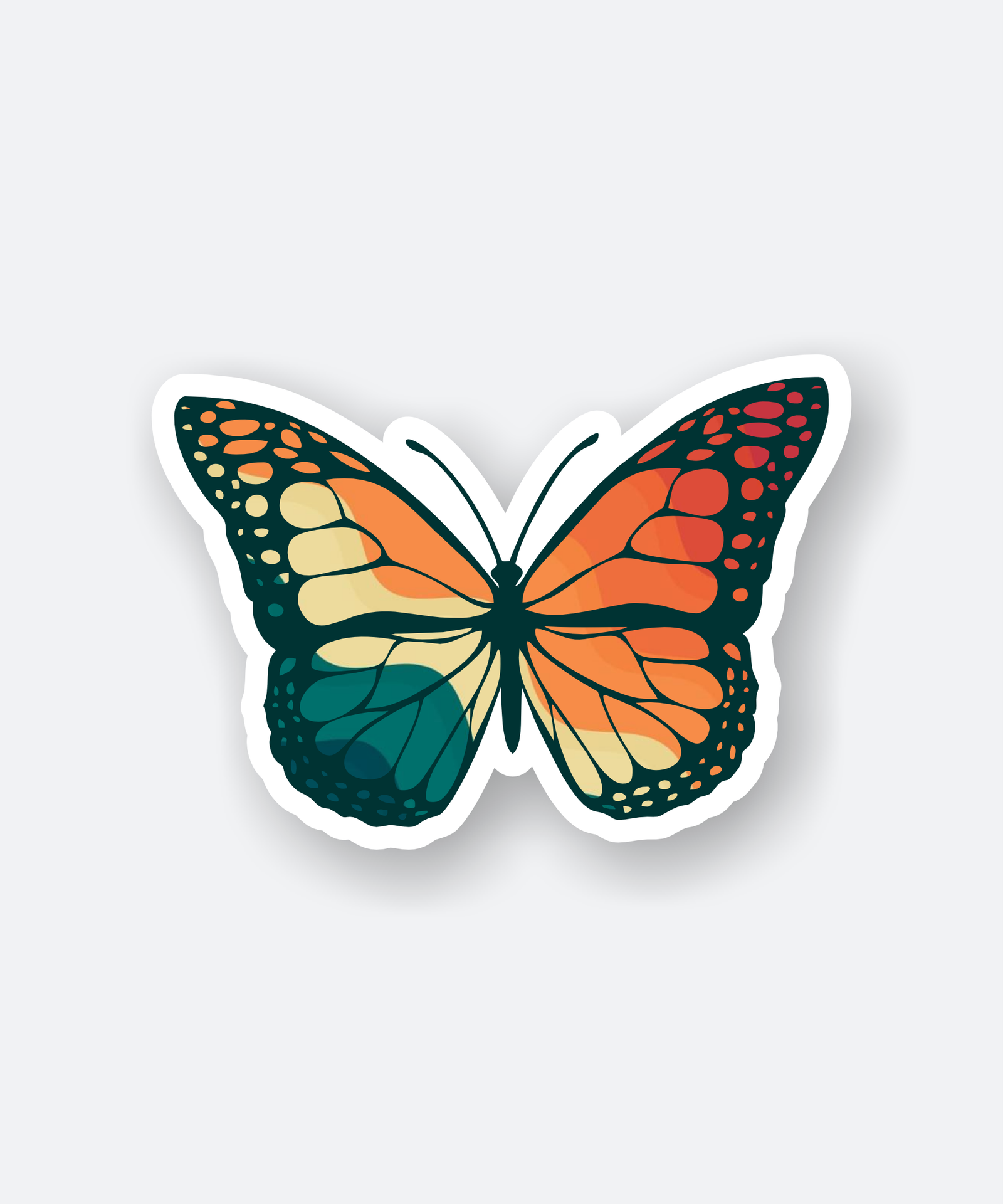 Dark Butterfly Sticker featuring vibrant colors