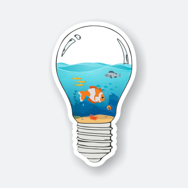 aesthetic aquarium sticker