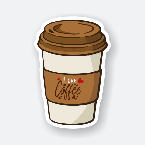 i love coffee sticker