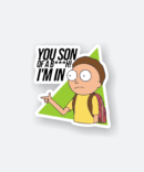 rick and morty cartoon sticker