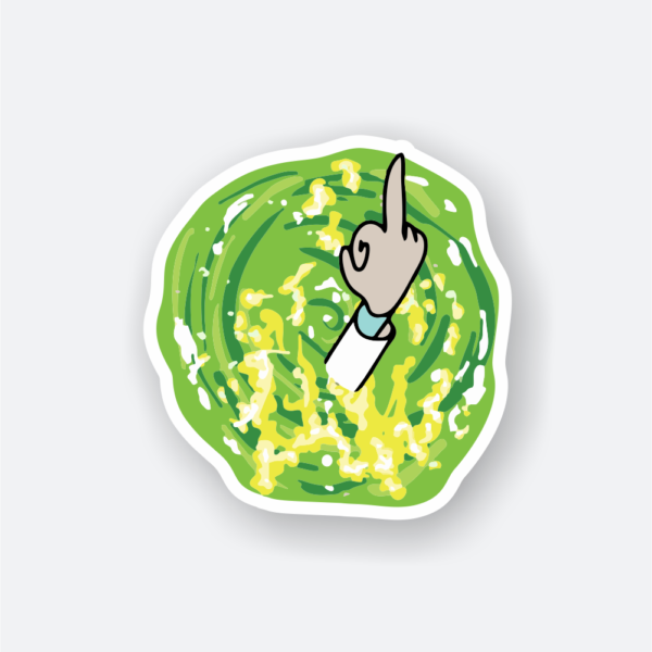 rick and morty finger vinyl sticker