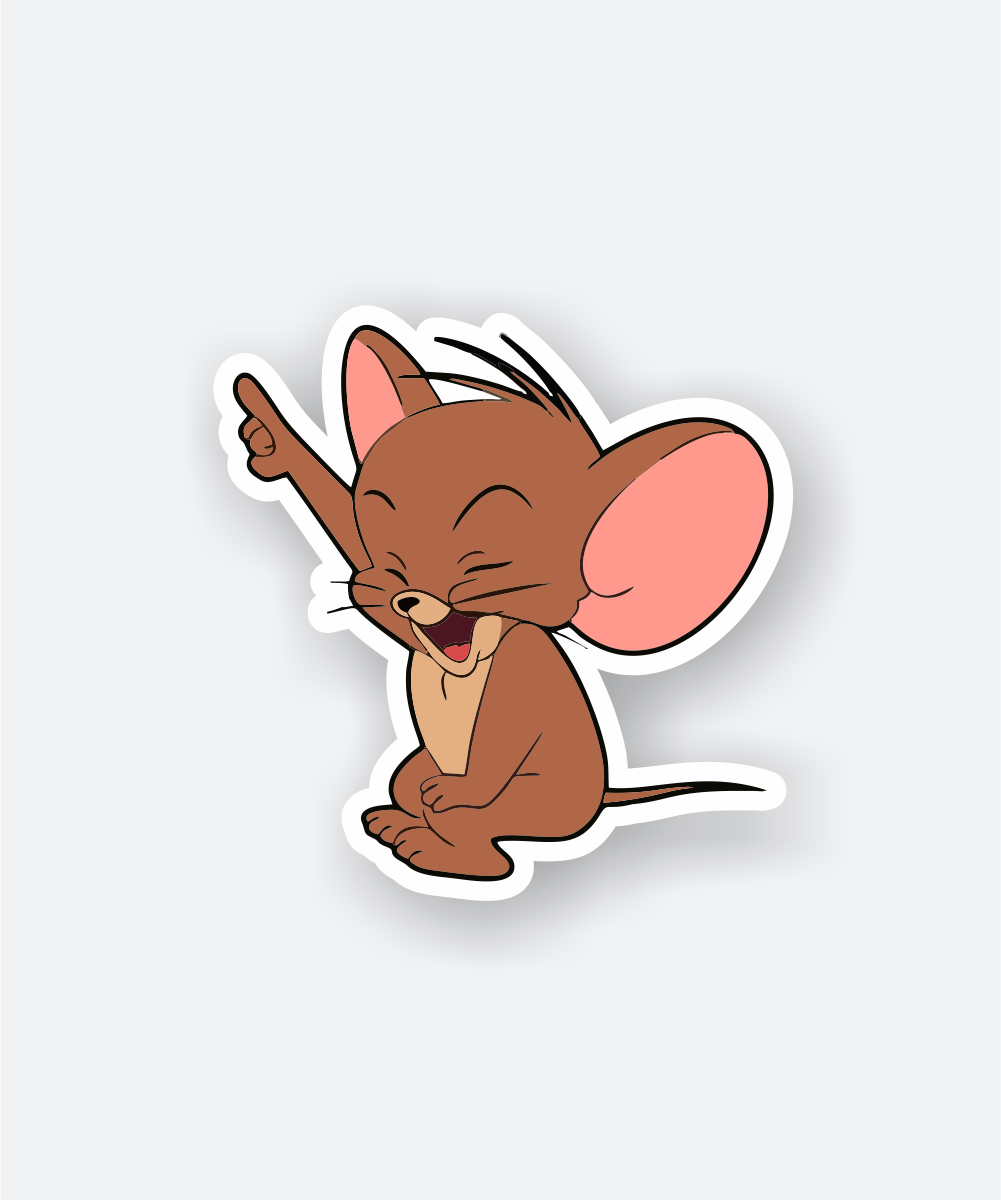 jerry laugh cartoon sticker
