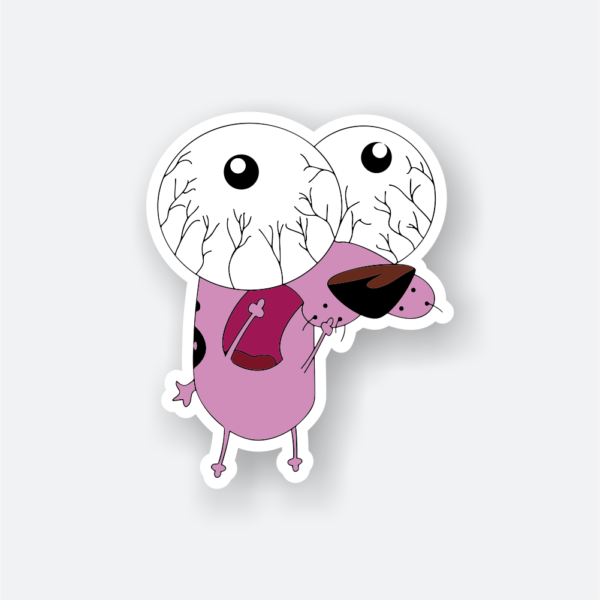 courage the cowardly dog sticker