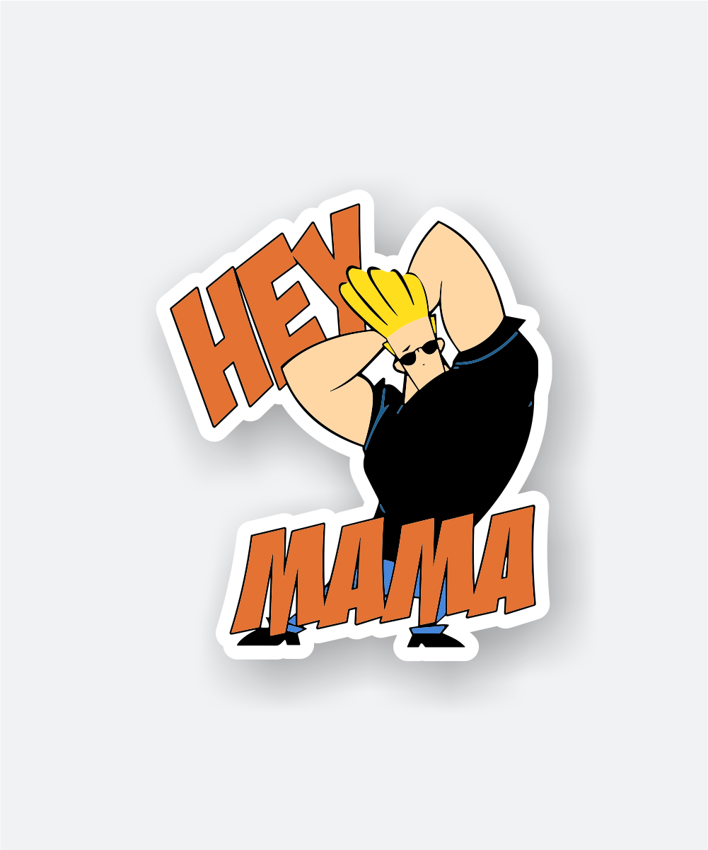 johnny bravo cartoon sticker