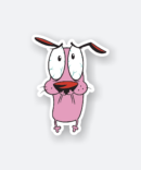 courage cartoon sticker