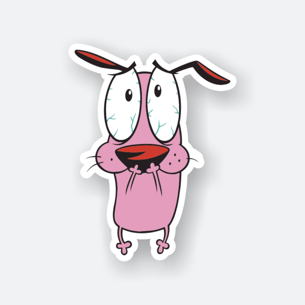 courage cartoon sticker
