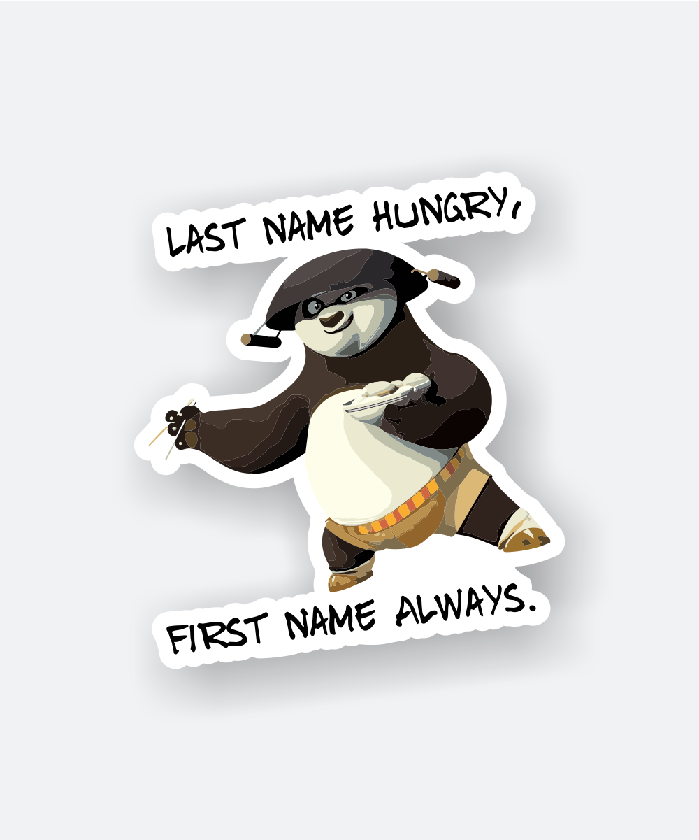 hungry always cartoon sticker