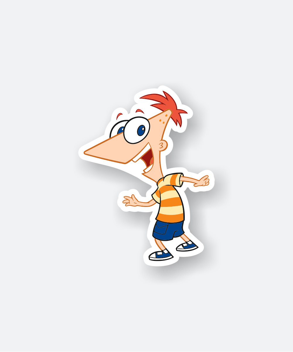 phineas cartoon sticker