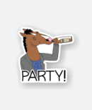 bojack party sticker