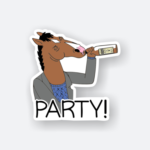 bojack party sticker