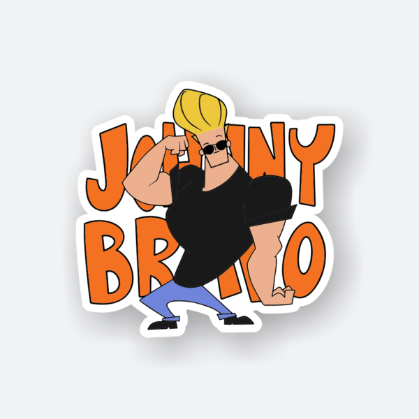 johnny bravo cartoon sticker