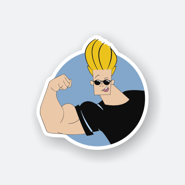 johnny bravo cartoon sticker