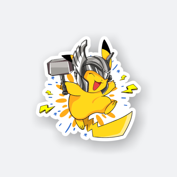 armored pikachu sticker