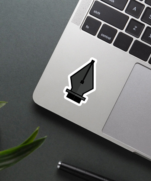 Pen Tool Sticker on a laptop surface.