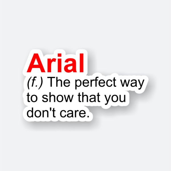 arial sticker