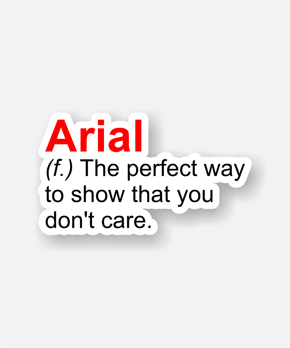 arial sticker