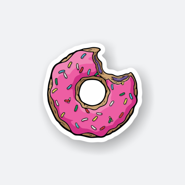 bitten donut sticker