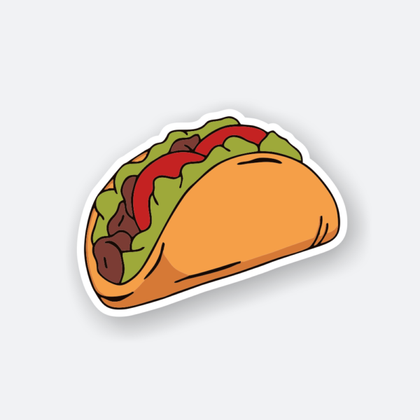 fast food taco sticker