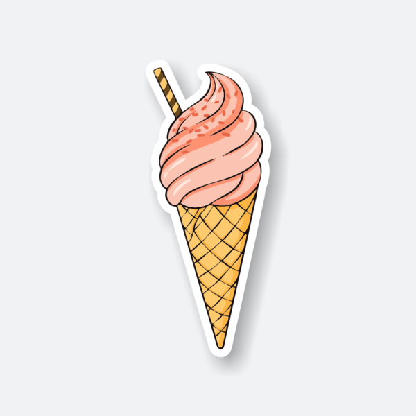 cone ice cream sticker