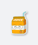kawaii orange juice sticker