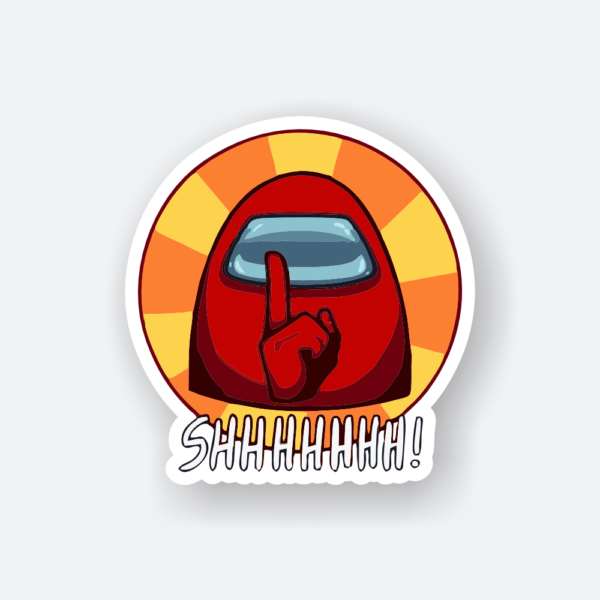 shhhhh among us sticker