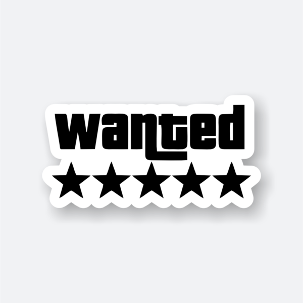 wanted sticker