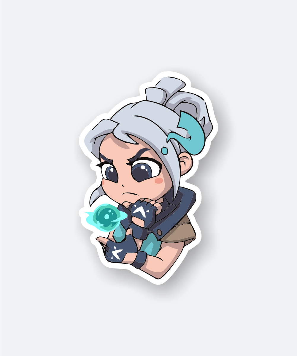 Cute Jett Valorant Sticker - Adorable Gamer Accessory 1 cute jett valorant sticker