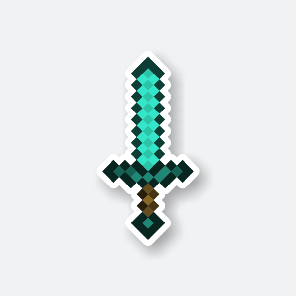 minecraft sword sticker