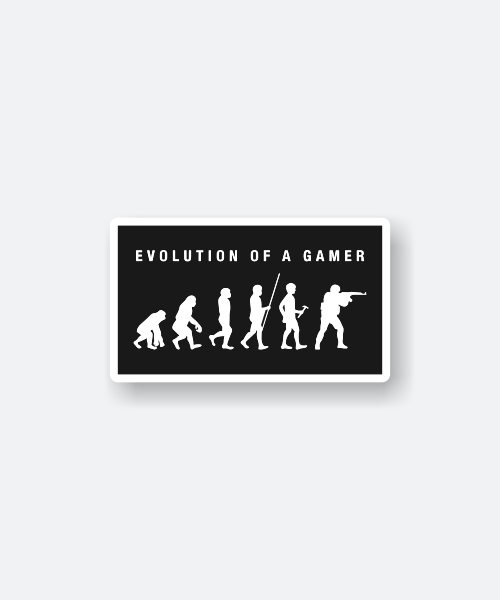 evolution of a gamer sticker