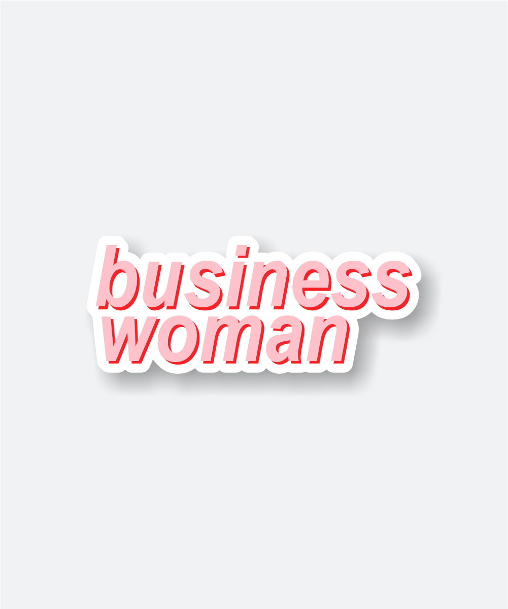 business woman motivational vinyl sticker