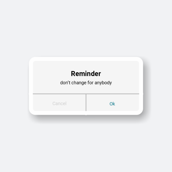 don't change sticker