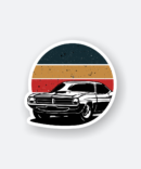 classic car sticker retro stripes moto enthusiast
