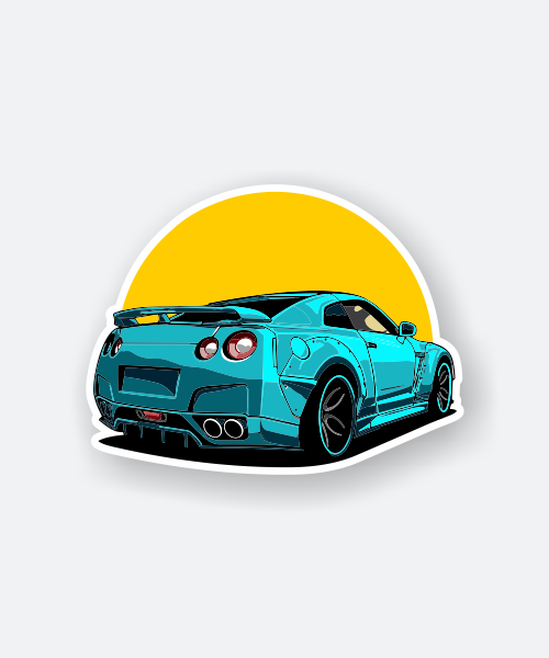 nissan gt r sticker