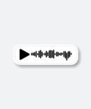 music sticker with voice note play button and sound wave