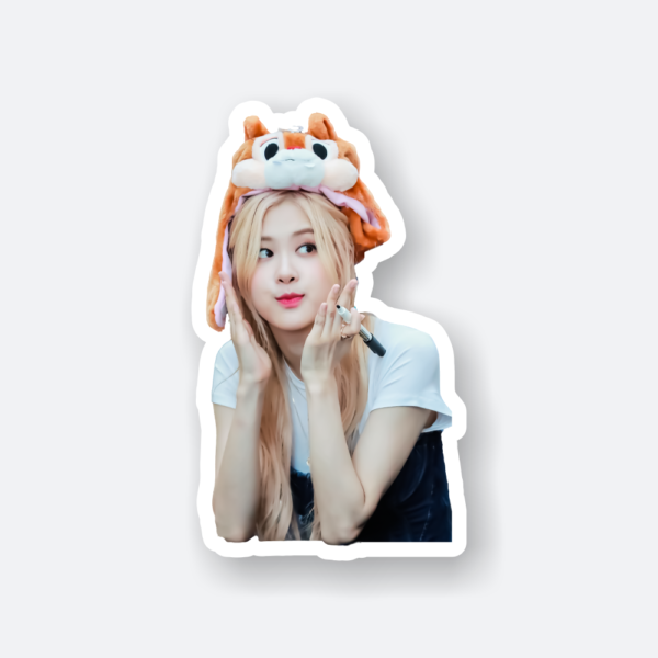 cute rose black pink sticker