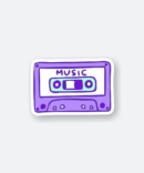 purple kaset music sticker