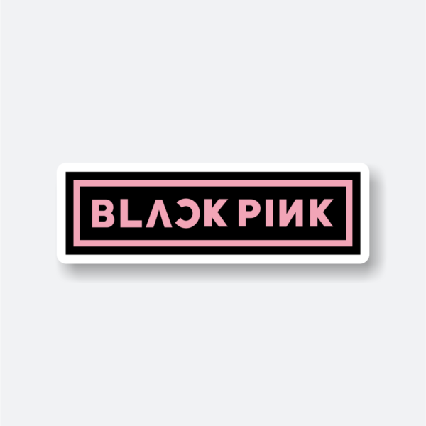 kpop black pink logo sticker