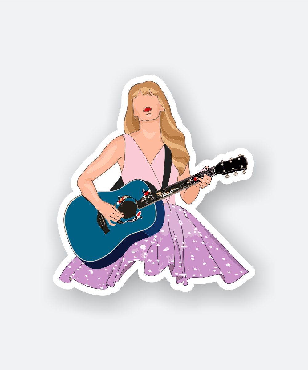 taylor swift guitar sticker