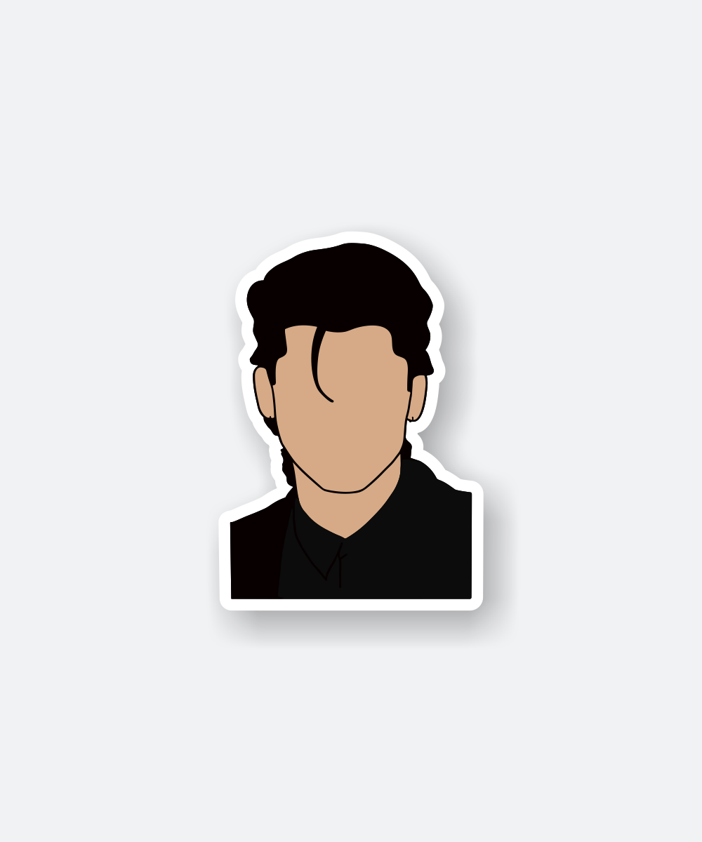 Zayn Malik Faceless Sticker with Minimalist Black Style 1 zayn malik faceless sticker