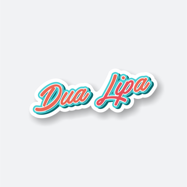 dua lipa vinyl sticker
