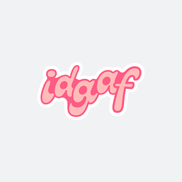 idgaf vinyl sticker